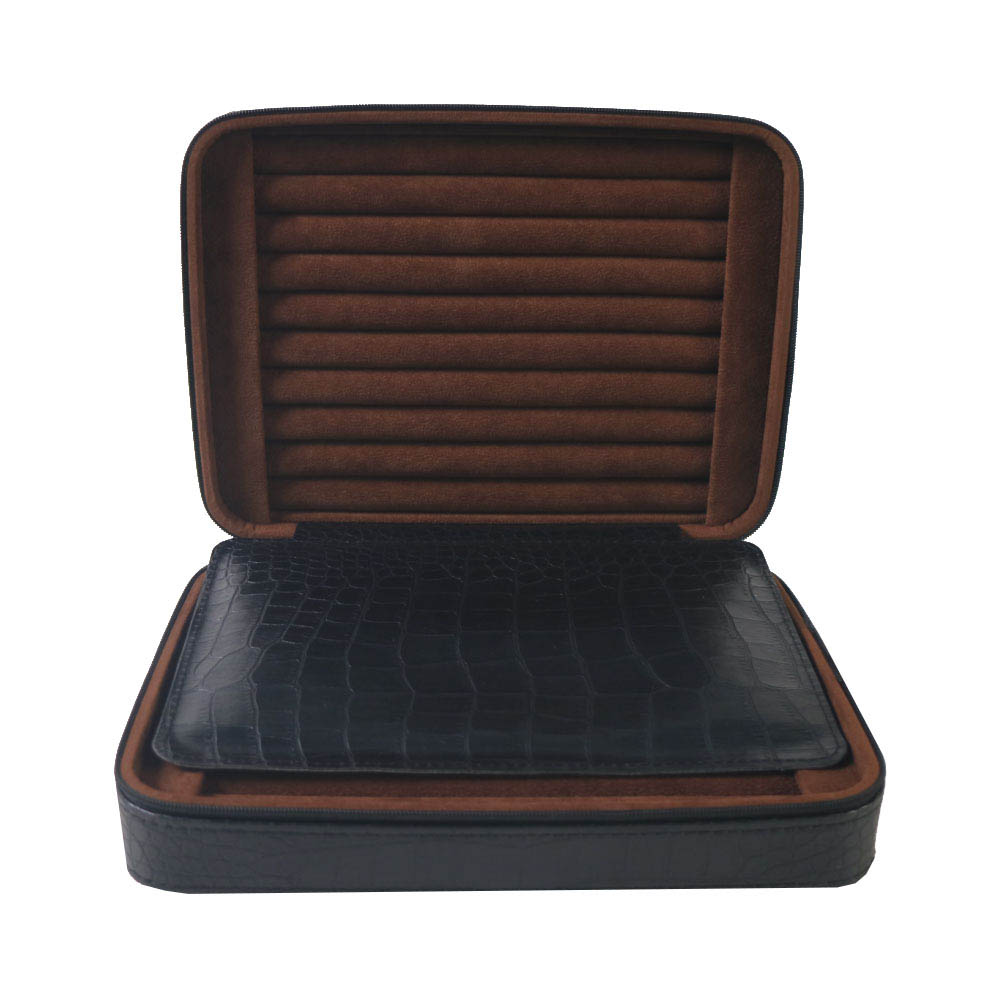 leather travel jewelry case