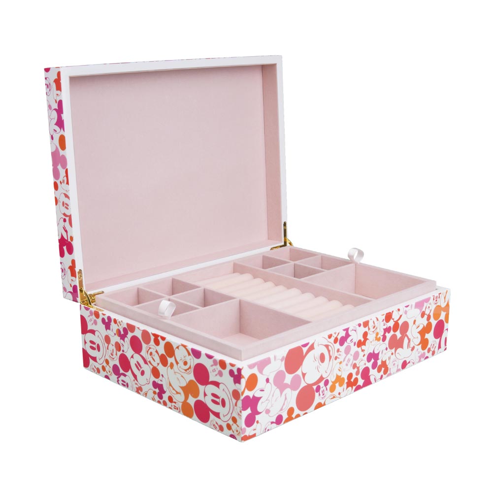 Caja de joyería rosa