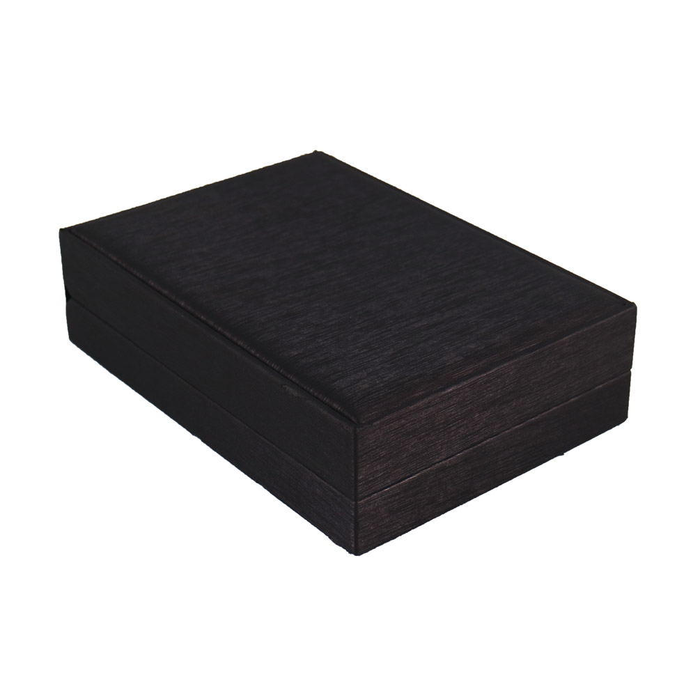 Caja para collar de cuero sintético negro