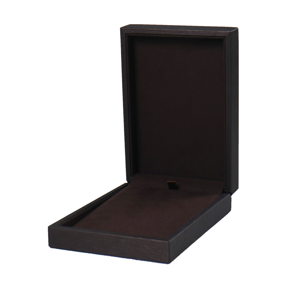 Caja para collar de cuero sintético negro